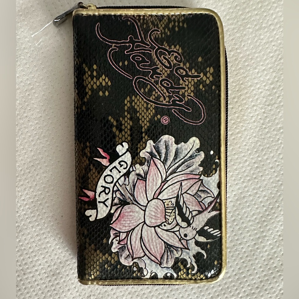 Ed Hardy : Zip Wallet (Floral Glory)